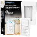 Enbrighten One-Touch Sync Remote Control, Add-on Light Switch for Under Cabinet Lights, Wireless Remote, ON/Off, Dimmable, Color Select Soft White to Bright Daylight, Cabinet Lighting Remote, 81795