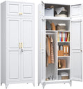 SteeLoong Armoire Wardrobe Closet,86" H Wardrobe Cabinet with Locking Doors