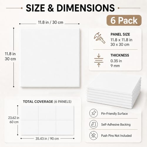 Felt Bulletin Board Tiles, Large Cork Board Alternative,24 x 36 in