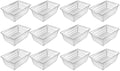 YBM HOME Plastic Perforated Storage Basket Bin Office Drawer, Shelf Desktop Countertop Tray Organizer 32-1188 (12, clear)