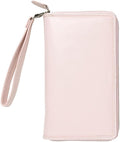 Filofax Malden Zip Organizer, Personal Compact Size, Pink - Tactile, Full-Grain Buffalo Leather, Six Rings, Cotton Cream Two-Weeks-to-View Insert, Multilingual (C022631)