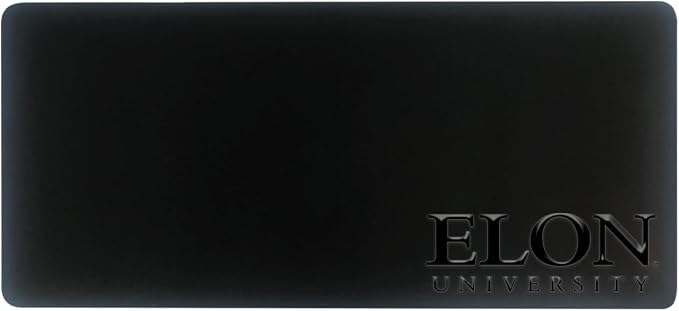 Elon University Alumni Desk Mat, Durable Office Supplies, Non-Slip Base, Responsive Desk Pad with Smooth Surface, Black