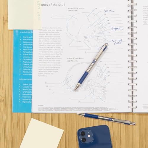 Zebra Pen F-301 Retractable Ballpoint Pen, Black/Blue Ink, 0.7mm, 6-Pack