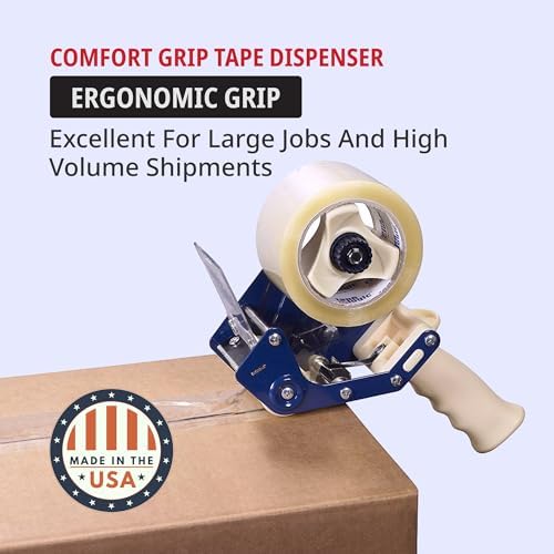 Tape Logic 2 Inch Packing Tape Dispenser Gun for Shipping Tape, Packaging Tape, Moving Tape, Box Tape, Carton Sealing, Mailing, Order Fulfillment, Warehouse, Office & Home Packing Supplies