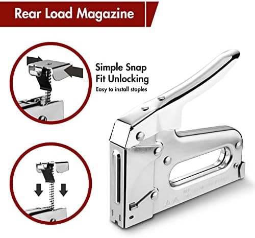 Arrow T50 Heavy-Duty Staple Gun, Manual Stapler