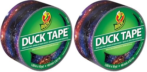 Duck Brand Printed Duct Tape Single Roll, Galaxy (283039) (Pack of 2)