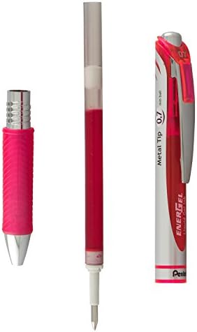 Pentel EnerGel RTX Retractable Liquid Gel Pen, (0.7mm) Medium Line, Metal Tip, Assorted Ink, 10-Pk (BL77BP10M)