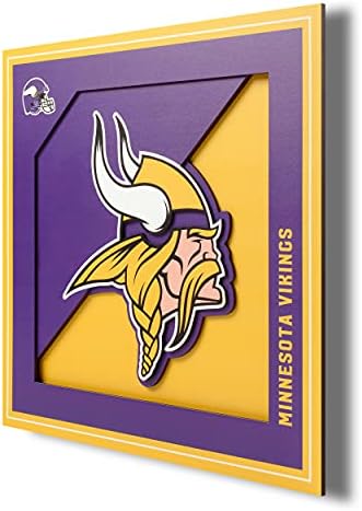 YouTheFan NFL Minnesota Vikings 3D Logo Series Wall Art