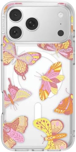 PopSockets iPhone 17 Pro Max Phone Case with MagSafe- Sunset Mariposa | Magnetic, Wireless Charging, Camera & Drop Protection, Butterfly, Moth, Luna, Western, Boho, Aesthetic