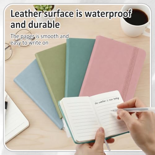 Ceenna 16 Packs Pocket Small Notebook Journals Mini Notebook Bulk 192 Pages/96 Sheets Hardcover with Thick Lined Paper 3" x 4.4" A7 Small Notepad Morandi Color for Office Home Journey Supplies