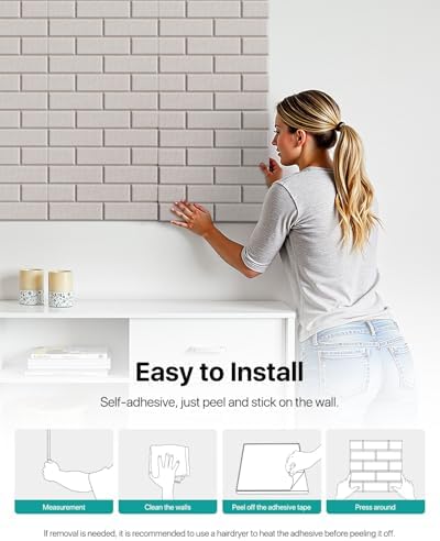 Soundsbay 18-Pack Brick Acoustic Panels, Self-Adhesive, 12"X12"
