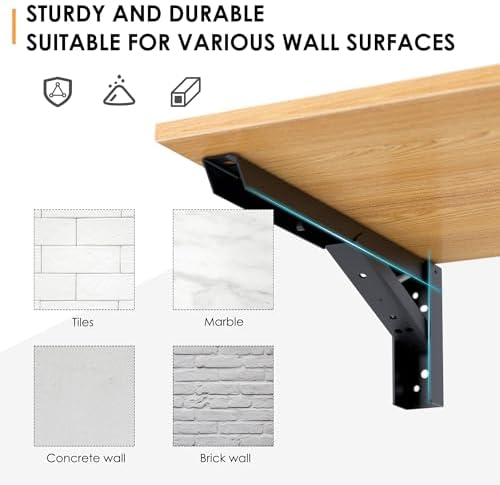 Need 36x20IN Wall Mounted Folding Table for Office Laundry Teak