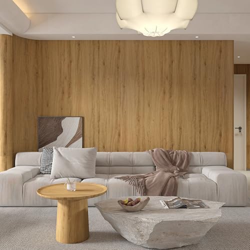 Honey Oak Contact Paper Peel and Stick Wood Grain Wallpaper 15.74"x196"