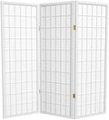 4 ft. Short Window Pane Shoji Screen - White - 3 Panels