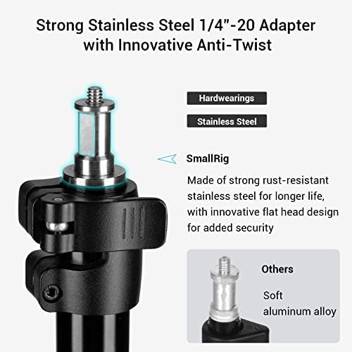 SMALLRIG Photography Light Stand 110"/9.2ft, Air-Cushioned Aluminum Tripod
