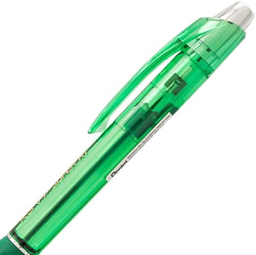 Pentel RSVP Super RT Ballpoint Pen, (1.0mm) Medium Line, Green Ink, Box of 12, (BX480-D)