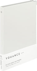 Maruman YOUANCE 26-Ring Binder, Holds 70 Sheets, B5 7.17"x10.12", White | Durable Vinyl Cover, Storage Pocket, Includes 10 3mm Graph Paper Sheets & Clear Sheet Protector, Made in Japan