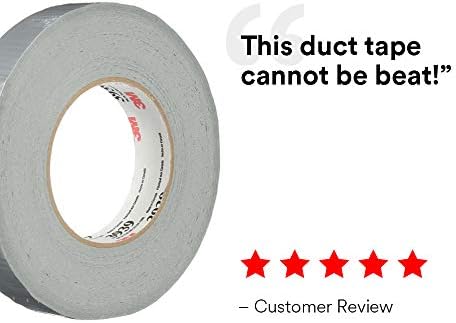 3M 3939 Heavy Duty Duct Tape, Silver, .94 in x 60 yd x 9.0 mil – Professional Grade Water-Resistant Duct Tape for Sealing, Holding, Bundling and Reinforcing, Case of 36