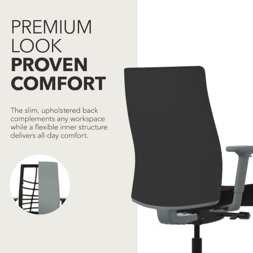 HON Ignition 2.0 Ergonomic Office Chair, Lumbar Support, Desk Chair, Black