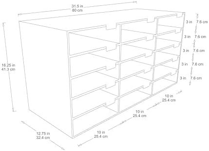 Pacon PAC637443 Mailbox Organizer, 15 Slots, Corrugated Cardboard, White