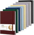 ViVin 8 Pack A5 Hardcover Lined Notebook,192 pg College Ruled 5.5x8.3