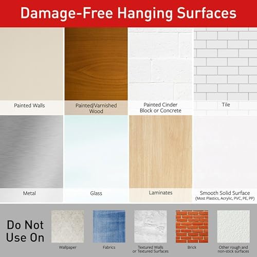 Command Decorating Clips,40 Clips and 48 Strips,Damage-Free Hanging Light-Clips with Adhesive Strips,No Tools Small Wall Clip for Hanging Lights and Cables,(Pack of 12)