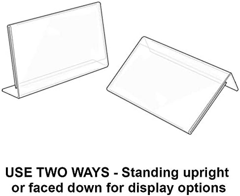 Azar Displays 112713 12" W x 9" H Horizontal L-Shaped Sign Holder (10 Pack)