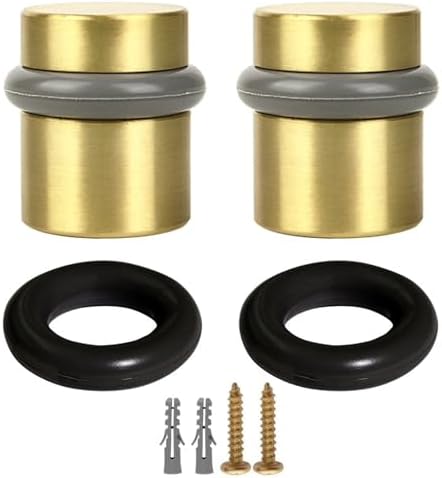 Design House Cylindrical Doorstop, Satin Brass
