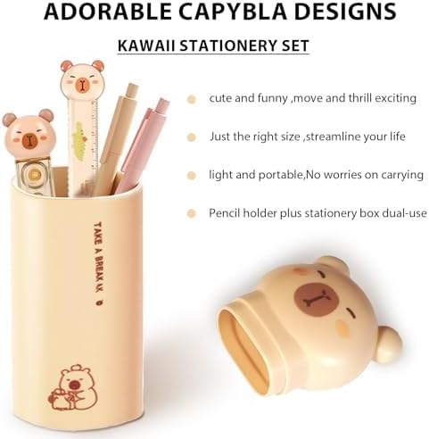Capybara Stationery Set, Cute School Supplies Gift for Students