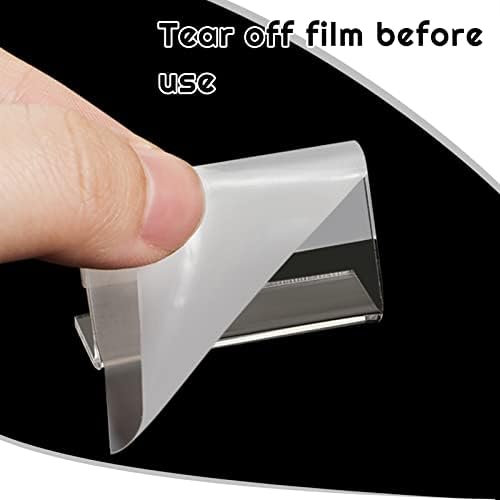 Nezyo Acrylic Sign Holder L Shape Clear Tag Label Display Stand, 70 Pieces