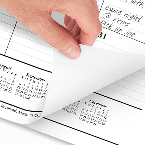 AT-A-GLANCE 2026 Desk Calendar, Monthly, Desk Pad, 21-3/4" x 17", Large, Ruled Blocks (SK240026), White