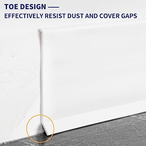 Vinyl Baseboard Molding Trim 4 Inch Peel and Stick Cove Base