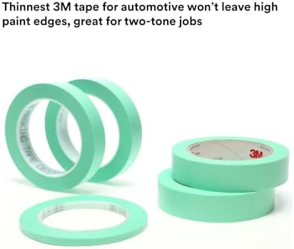 3M Precision Masking Tape, 06529, 3/4 in x 60 yds, 1 Roll, Green
