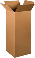 BOX USA 12 x 12 x 30 Corrugated Cardboard Boxes, Tall 12"L x 12"W x 30"H, Pack of 15 | Shipping, Packaging, Moving, Storage Box for Home or Business, Strong Wholesale Bulk Boxes