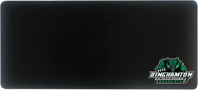 Binghamton University Classic Cloth Desk Mat, Durable Office Supplies, Non-Slip Base, Responsive Desk Pad with Smooth Cloth Surface, Black