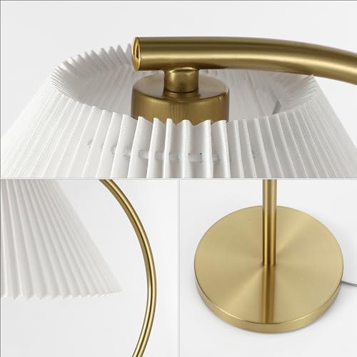 JONATHAN Y Devon 60.5" Modern Glam Arc Floor Lamp, Brass Gold