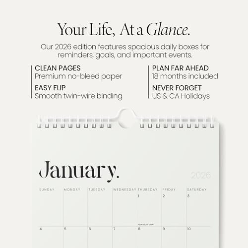 Karto Wall Calendar 2026 11x17 in - New Beige