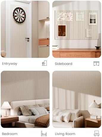 Bumusty 36"x 24" Large Felt Bulletin Board Tiles,Oatmeal