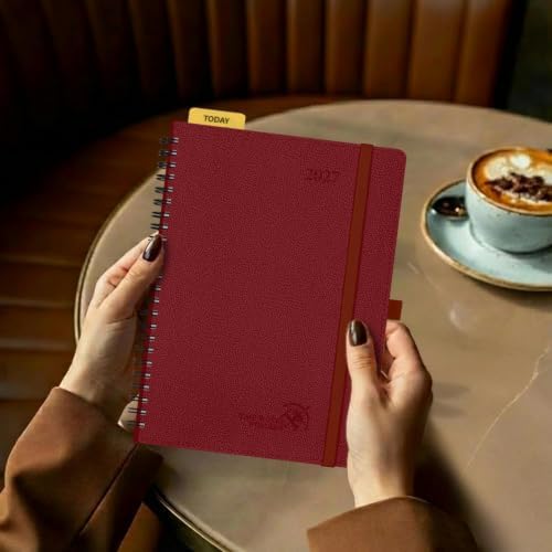 POPRUN 2027 Planner, 6.75" x 8.5" Weekly Calendar Book, Day Planner 2027