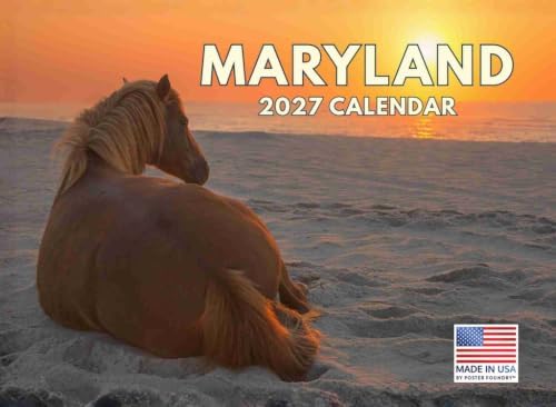 Maryland Calendar 2027 Monthly Wall Calender 12 Month