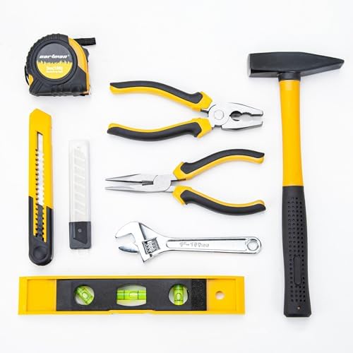 CARTMAN 57-Piece Home Tool Kit, Yellow Household Tool Set With Storage Case