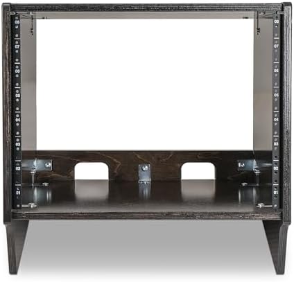 Sound Town DIY 8U Angled Desktop Turret Studio Rack for Home Studio and Recording Room, Baltic Birch Plywood, Black Espresso (SDRK-8SLD)