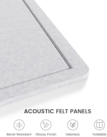 Fluxynara 23.6" x 17.1" Bulletin Board, Soft Gray
