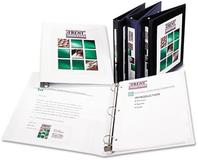 Framed View Binder with One Touch EZD Rings, 1'' Capacity, Black, Total 12 EA, Sold as 1 Carton