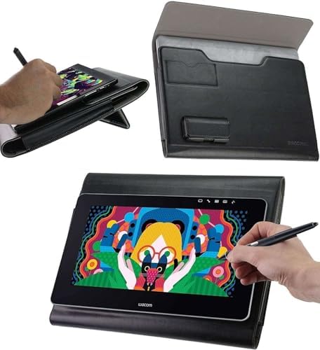 Leather Graphics Tablet Folio Case - Compatible with HUIXIANG LCD Writing Tablet 9.7 Inch