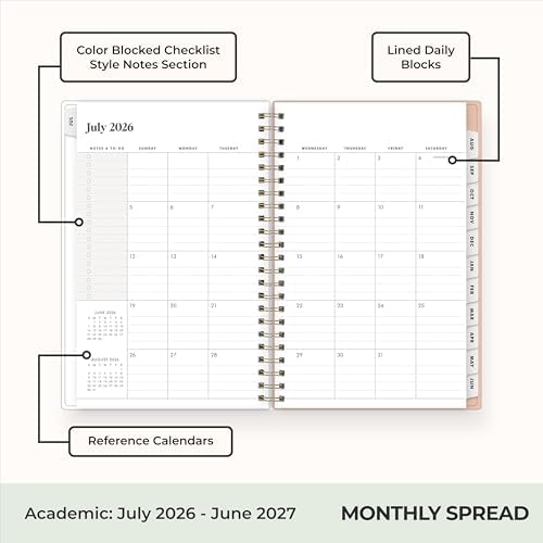 Blue Sky 2026-2027 Weekly & Monthly Academic Planner, 5"x8", Bengala