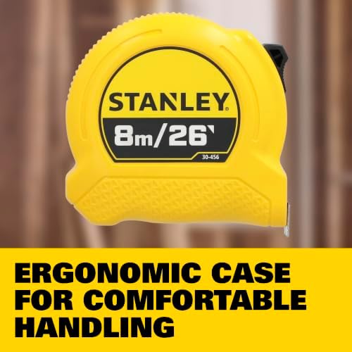 STANLEY Global Tape Measure 8M / 26-Ft x 1 in., Retractable (30-456)