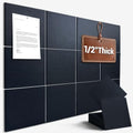48" x 36" Large Felt Bulletin Board 1/2" Thick, Black