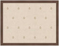 Kate and Laurel Framed Fabric Pinboard 26 x 20, Beige Botanical Block Print Printed Linen Classic Bulletin Board for Use as a Vision Board or Wall Organization, Florence Medium Brown Frame