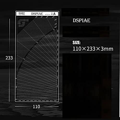 DSPIAE Masking Tape Cutting Mat Double Sided Design Model Building Tools Cutting Plate - Concentric Circles